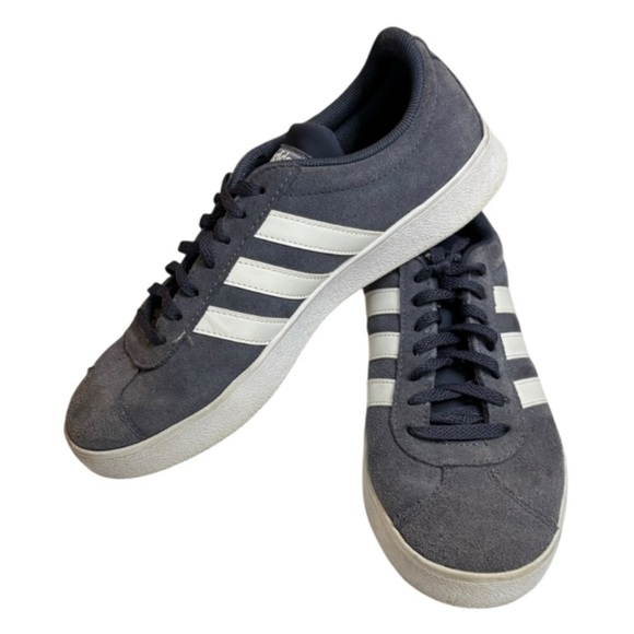 Adidas Sambas VL Court 3.0 Gray and White Suede Sneakers Size 8 - Picture 13 of 16